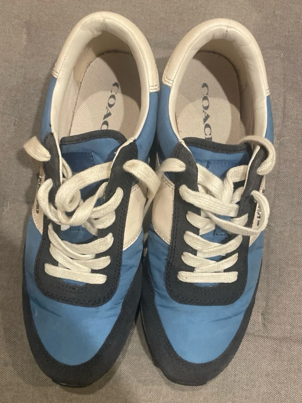 Coach W Blue & White Low-Top Sneaker